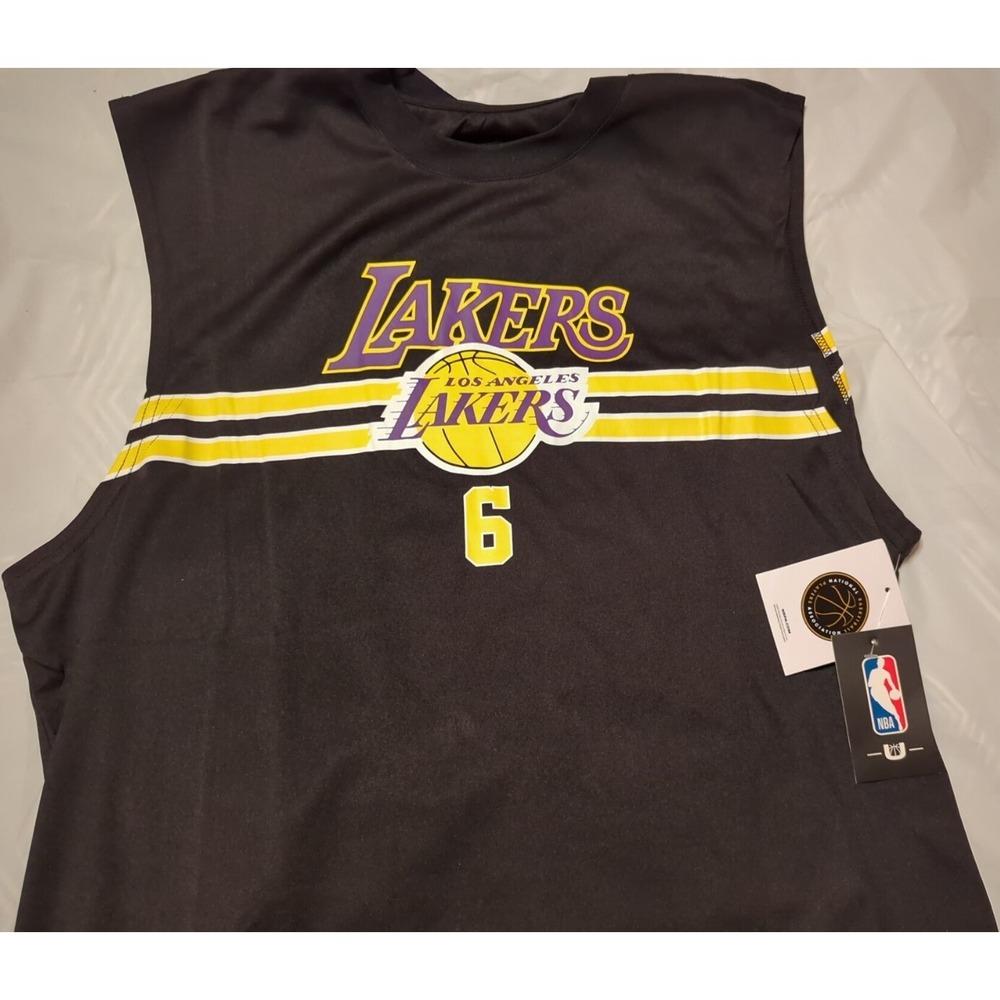 NBA Licensed LA Lakers Lebron James #6 Jersey Tank Top Size Large Basketball New